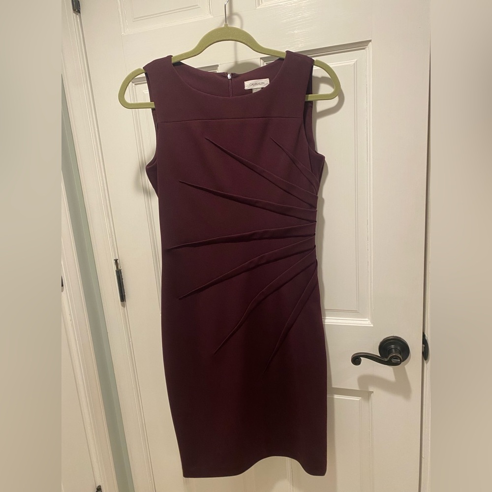 Plum colored Calvin Klein office dress, women’s size 4